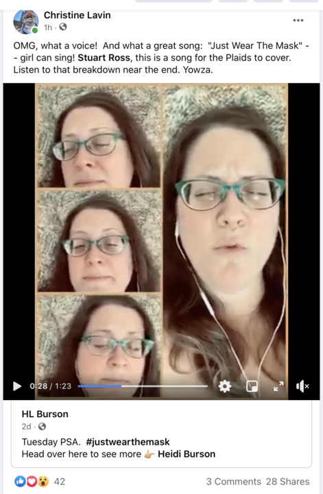 Listen to this A singer sing her brilliant a cappella song quotWear A Maskquot  and please share  